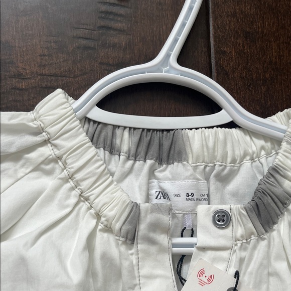Zara Off-White Button-Up girl dress new - Picture 4 of 6